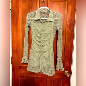 Mint-Green Lace Mini-Dress from Doll's Kill